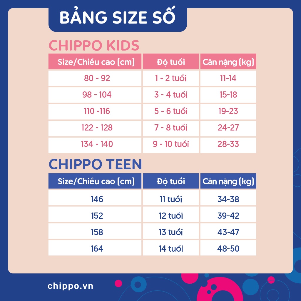 Mô tả Áo sơ mi đi học Chippo cho bé trai từ 7-12 Tuổi (21-40Kg) - 2