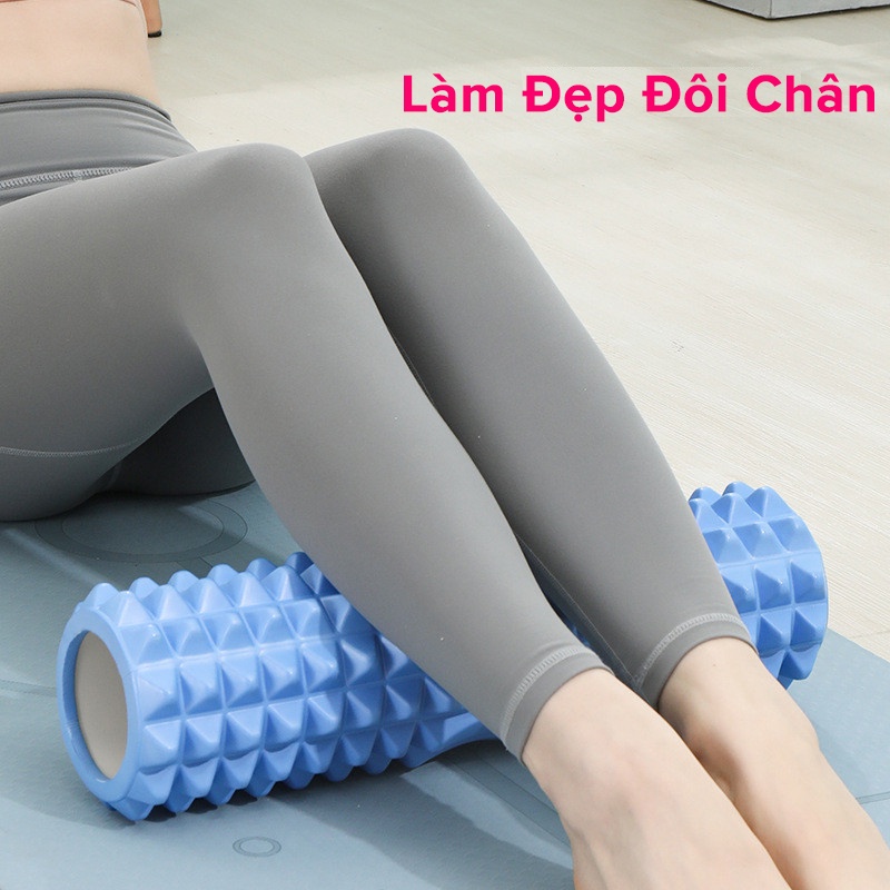 Mô tả Foam Roller Massage Màu Xanh Dương - Con Lăn Yoga Matxa Tập Gym Tập Thể Thao Giãn Cơ Ống Trụ Lăn Xốp Có Gai Hãng Amalife - 3