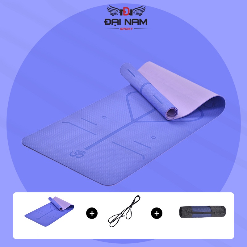 Mô tả Thảm Tập Yoga Định Tuyến TPE 8mm 1 Lớp Cao Cấp,Chống Trơn Trượt Đại Nam Sport + Kèm Túi Và Dây - 6
