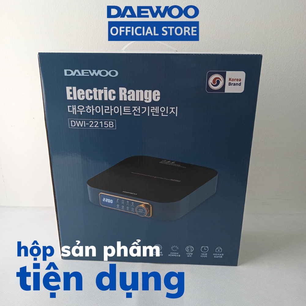 Mô tả Bếp hồng ngoại Daewoo 2200w mặt ceramic chịu nhiệt, chịu lực bền bỉ, tiện dụng, tiết kiệm diện tích DWI-2238MW DWI-2215B - 6