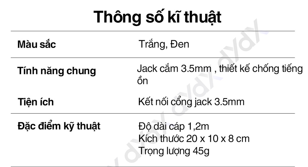Mô tả Tai nghe Samsung có dây S64 dây dài 1.2m DYDX - Bảo hành lỗi 1 đổi 1 - 1
