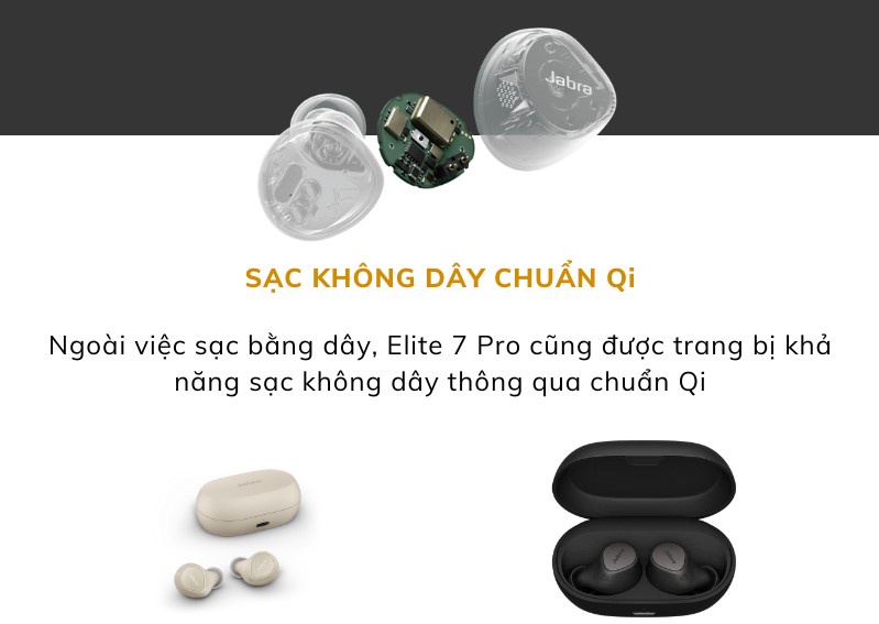 Mô tả Tai Nghe True Wireless Jabra Elite 7 Pro Sạc Không Dây Chống Ồn ANC 4 Microphone - Hàng Chính Hãng - 7