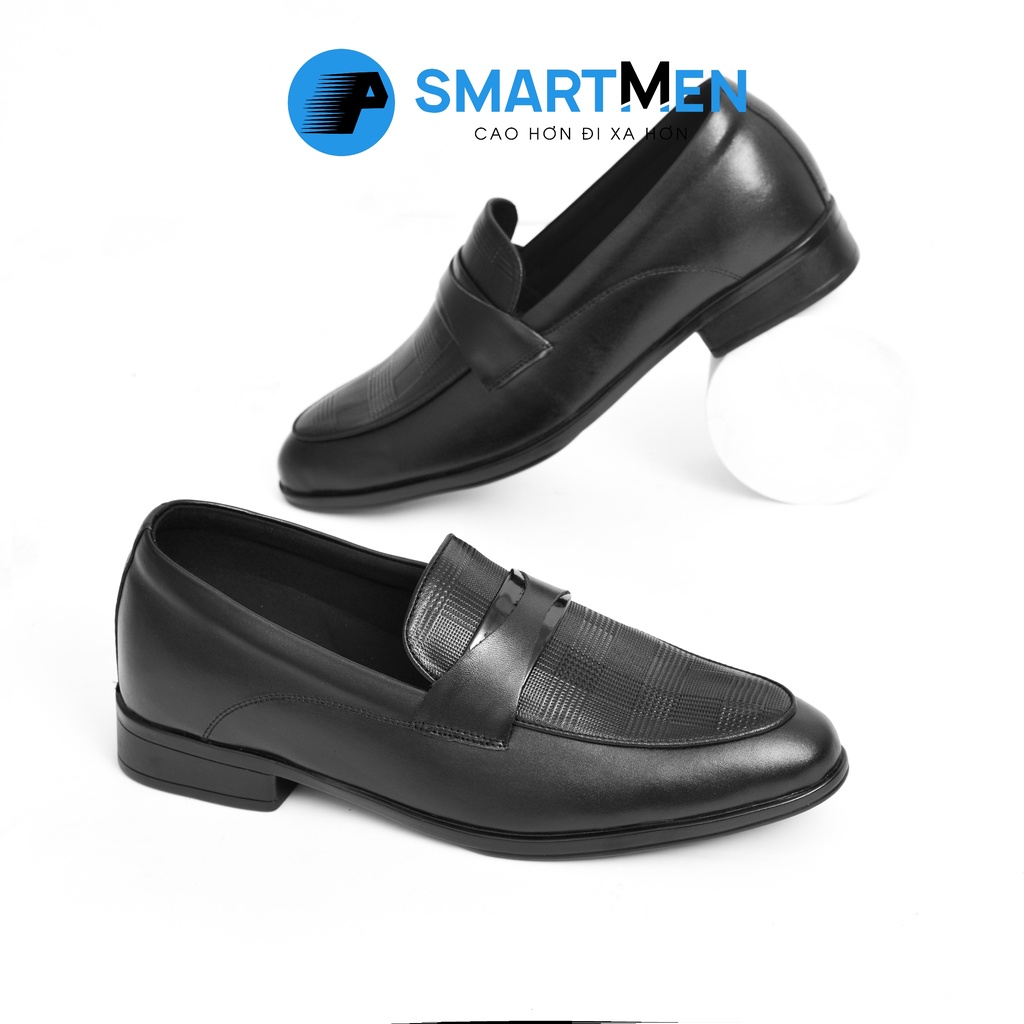 Mô tả Giày lười Tăng chiều cao Da bò SMARTMEN GLC-38 Đen - 4