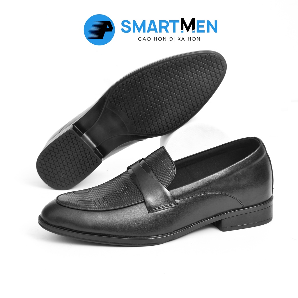 Mô tả Giày lười Tăng chiều cao Da bò SMARTMEN GLC-38 Đen - 6