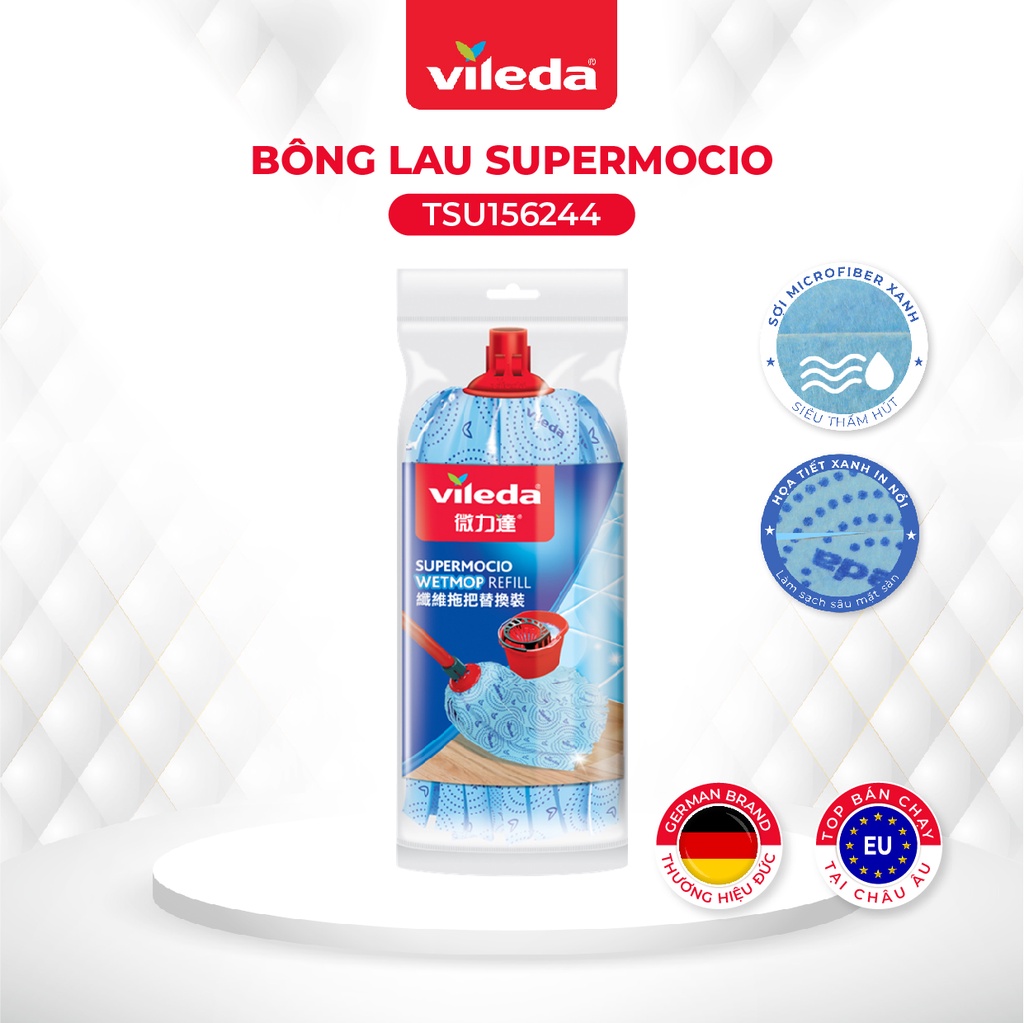 Mô tả Bông lau thay thế cho cây lau nhà VILEDA Wetmop - chính hãng Vileda - 1