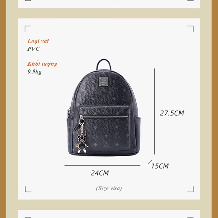 Mô tả Balo TTWN BEAR chính hãng - TN2903 da nữ đi học, đi chơi thời trang, cặp học sinh, balo cao cấp - 3