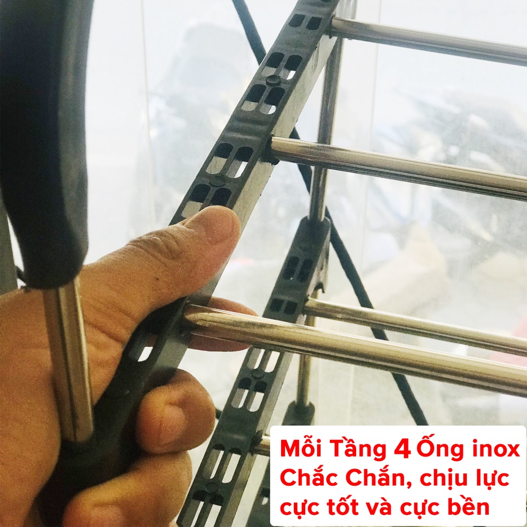 Mô tả Kệ Để Giày Dép 5 Tầng Cỡ To 4 Thanh Inox Để Vừa 3 Đôi Giày – Chọn Màu To Hơn Hàng Cao Cấp Chính Hãng Amalife - 3