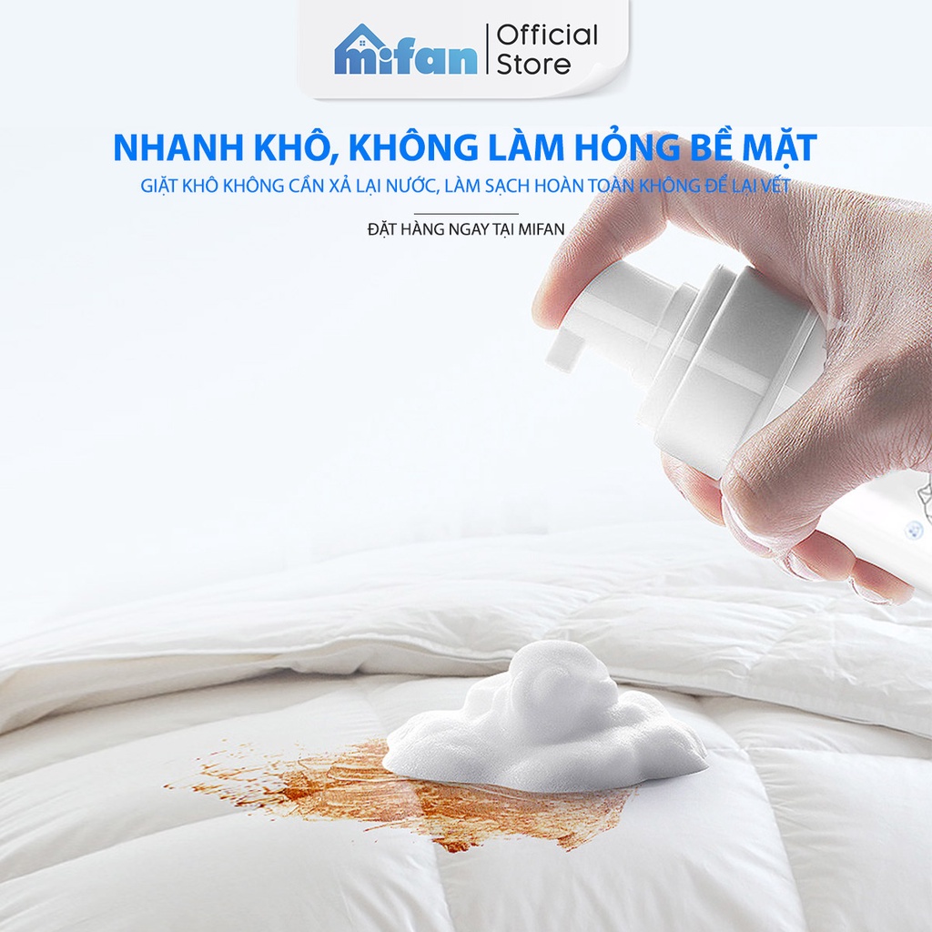 Mô tả Chai Xịt Giặt Khô Áo Khoác Mifan 200ml - Bọt làm sạch, vệ sinh quần áo siêu tốc - 6