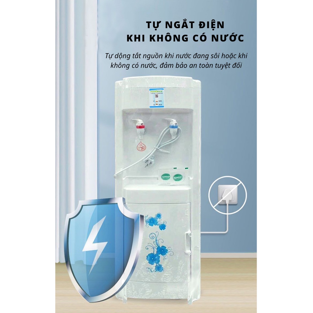 Mô tả Cây Nước Nóng Lạnh Nanomax KF800, Công Nghệ Nhiệt Độ Kép 2 Vòi Nóng Lạnh, Tủ Đựng Đồ, Tự Động Ngắt Điện An Toàn Sử Dụng - 7