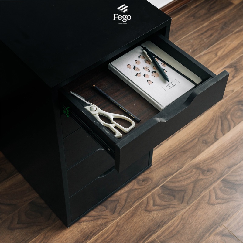 Mô tả Hộc tủ 5 ngăn kéo FEGO kết hợp ray giảm chấn cao cấp dành cho bàn làm việc và văn phòng - 4