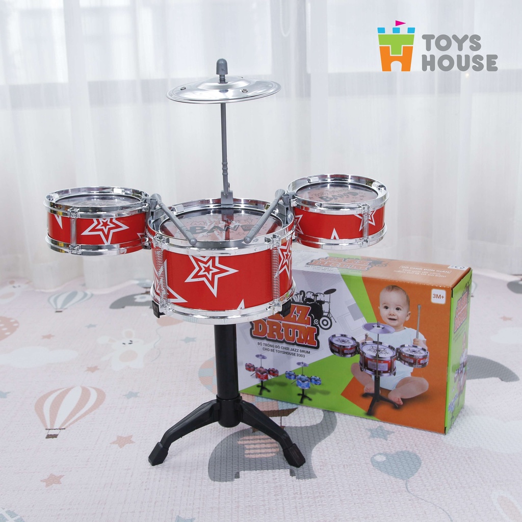 Mô tả Bộ Trống đồ chơi cho bé Jazz Drum Toys house Đồ chơi âm nhạc - 5