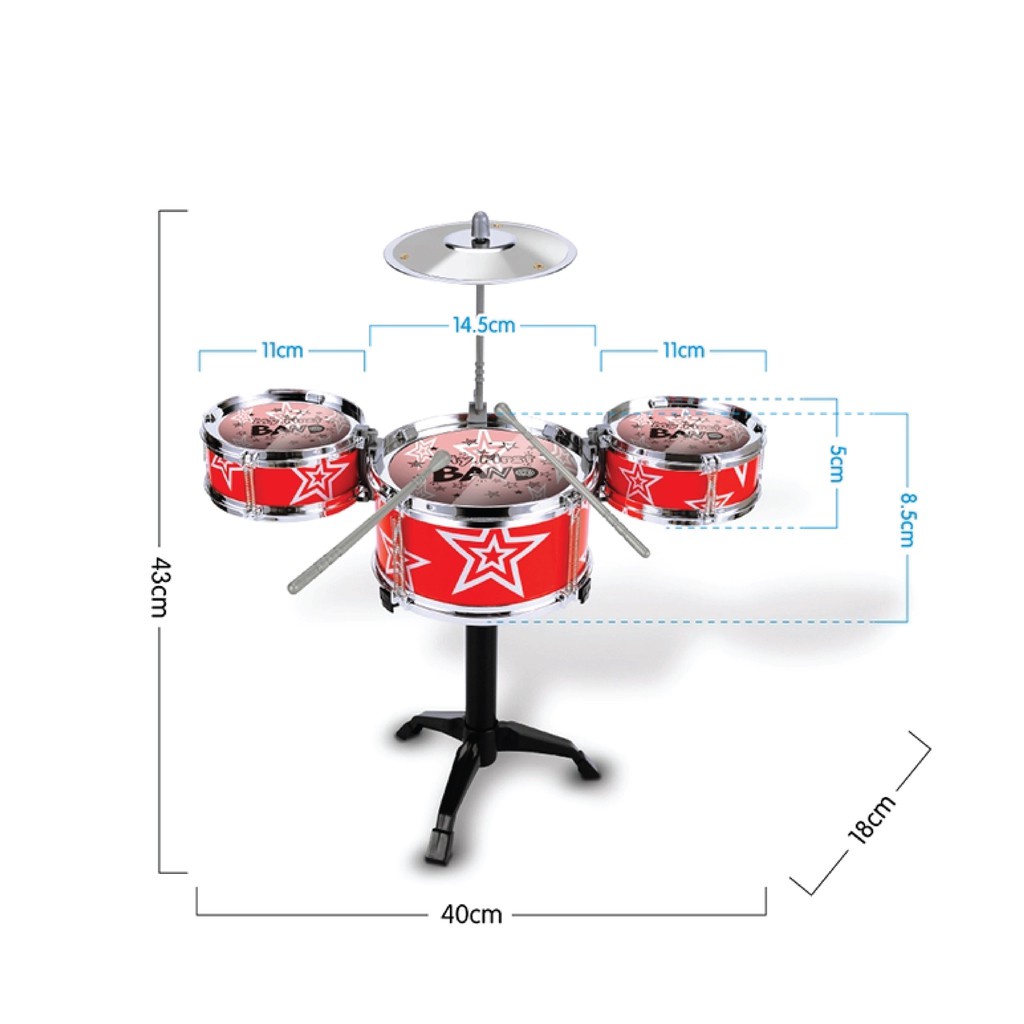 Mô tả Bộ Trống đồ chơi cho bé Jazz Drum Toys house Đồ chơi âm nhạc - 6