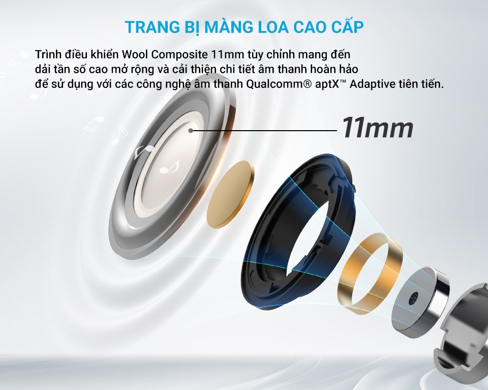 Mô tả Tai nghe Bluetooth True Wireless Earfun Air Pro 3 lọc gió chống ồn ANC 6 micro bluetooth 5.3 nghe 9h - 5