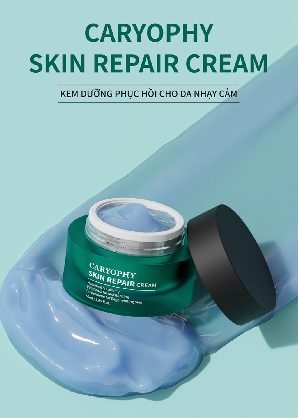 Mô tả Kem dưỡng phục hồi da Caryophy Skin Repair Cream Hàn Quốc dưỡng ẩm phục hồi da mỏng yếu 50ml - 1