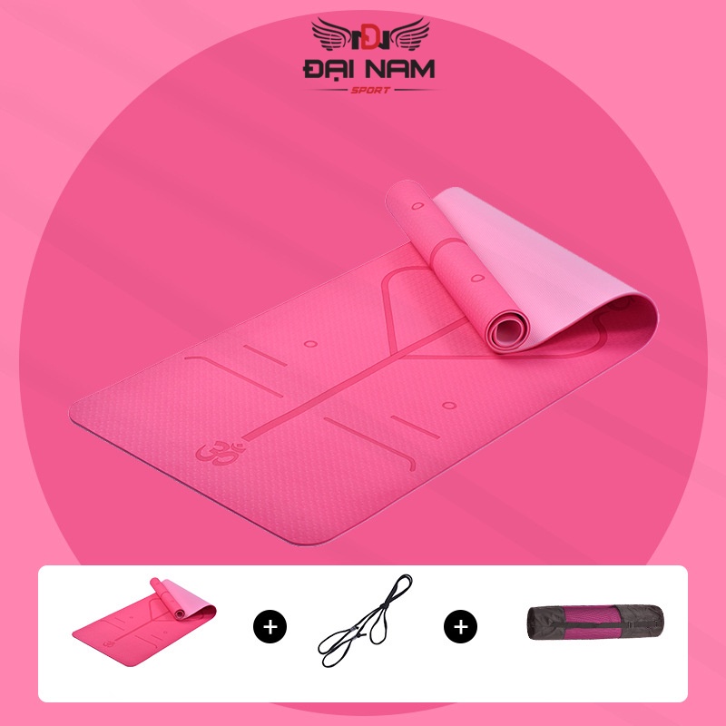 Mô tả Thảm Tập Yoga Định Tuyến TPE 8mm 1 Lớp Cao Cấp,Chống Trơn Trượt Đại Nam Sport + Kèm Túi Và Dây - 5