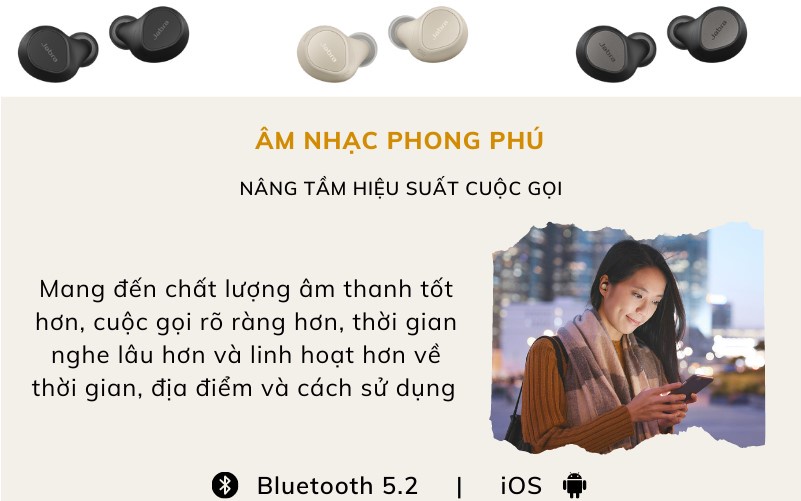Mô tả Tai Nghe True Wireless Jabra Elite 7 Pro Sạc Không Dây Chống Ồn ANC 4 Microphone - Hàng Chính Hãng - 2
