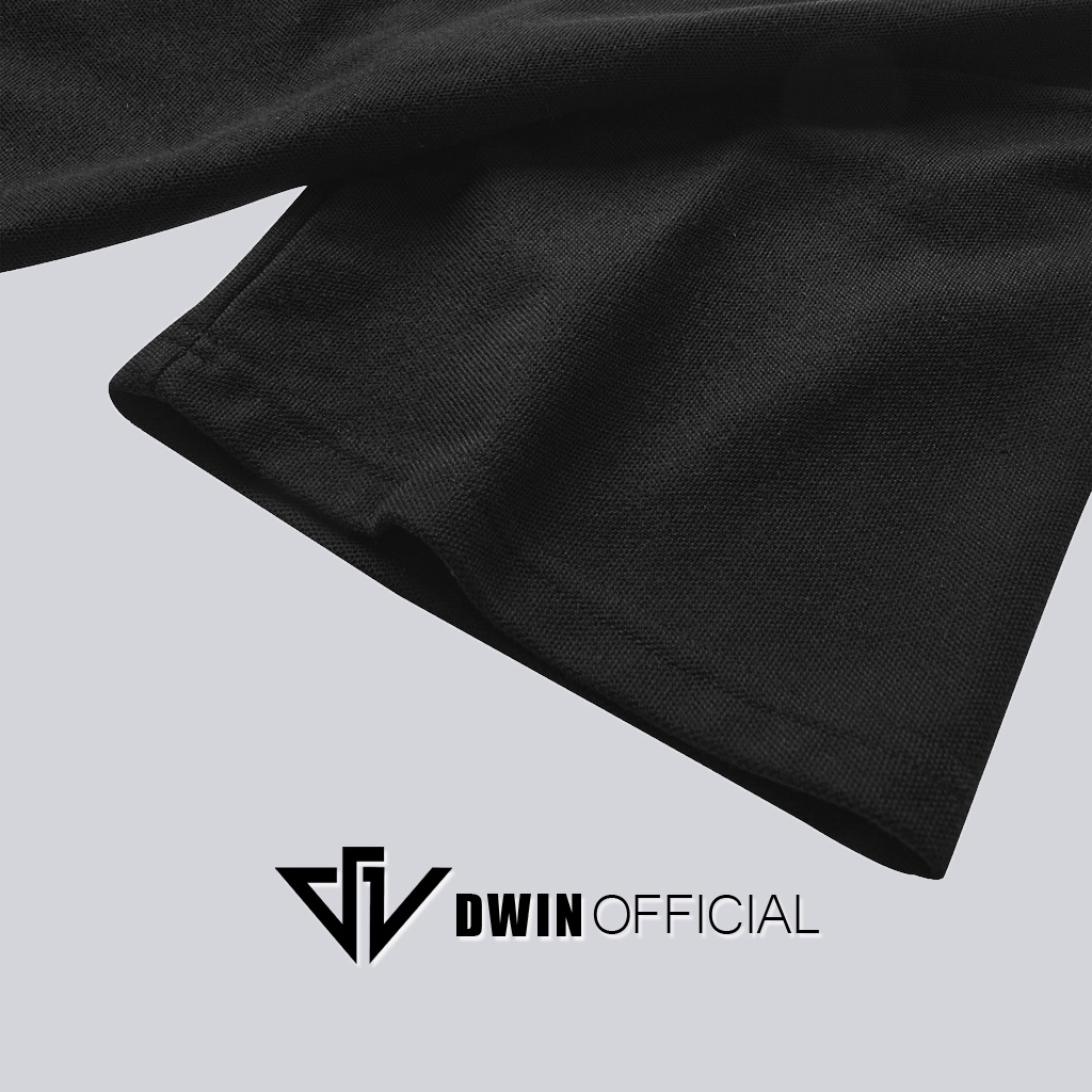 Mô tả Áo polo nam nữ in brand Dwin tee cổ bẻ basic form rộng phông tay lỡ unisex oversize - 9