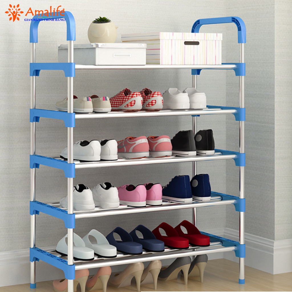 Mô tả Kệ Để Giày Dép 5 Tầng Cỡ To 4 Thanh Inox Để Vừa 3 Đôi Giày – Chọn Màu To Hơn Hàng Cao Cấp Chính Hãng Amalife - 6