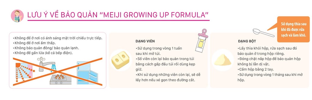 Mô tả Sữa Meiji Growing up Formula cho bé từ 12-36 tháng 800g - 4