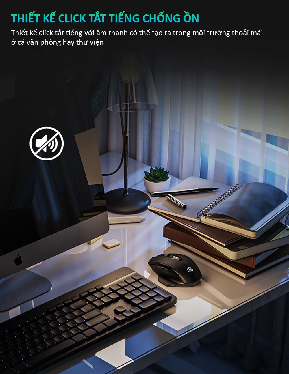 Chuột chống ồn (silent click) Inphic PM6