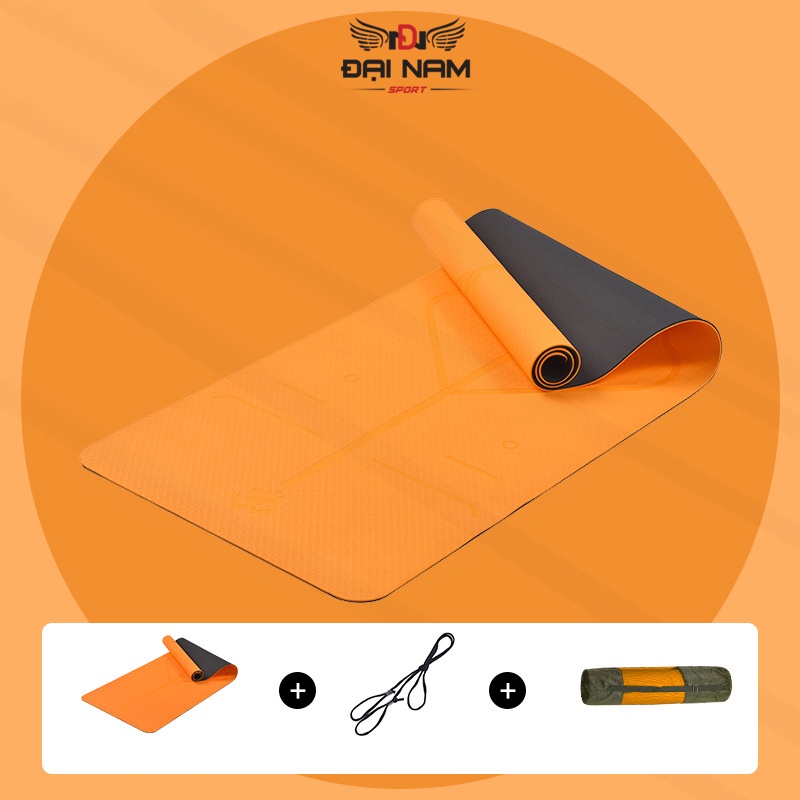 Mô tả Thảm Tập Yoga Định Tuyến TPE 8mm 1 Lớp Cao Cấp,Chống Trơn Trượt Đại Nam Sport + Kèm Túi Và Dây - 3
