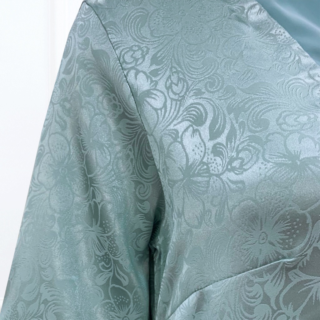 Mô tả Đồ Bộ Trung Niên GOTI Mặc Nhà Nữ Sang Trọng Chất Gấm Cao Cấp Cổ Chui Tay Lững Có Túi Pijama Lụa Cho Mẹ 3359 3360 - 4