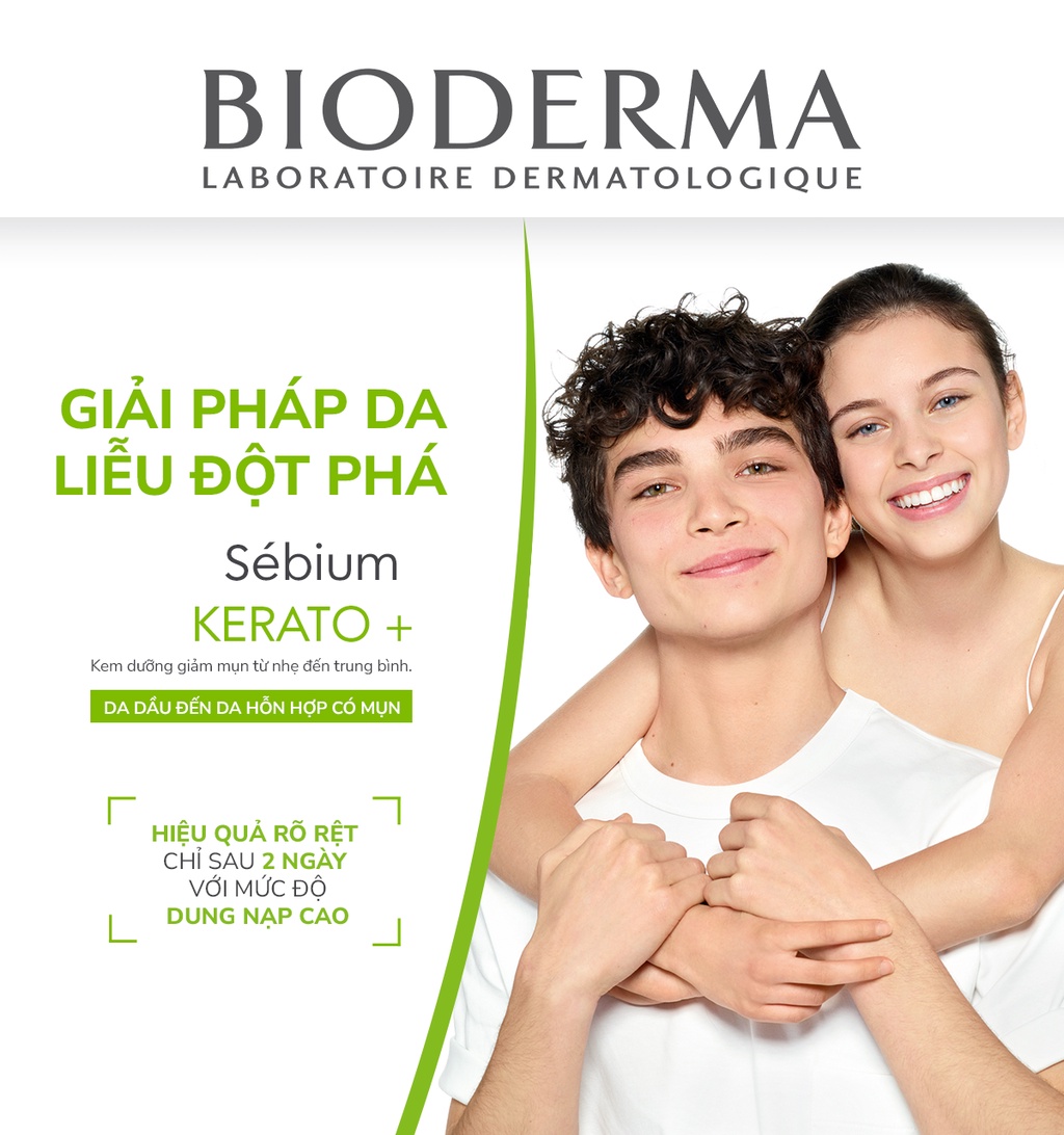 Mô tả Kem dưỡng hỗ trợ giảm mụn chuyên sâu cho da mụn nhẹ đến trung bình Bioderma Sébium Kerato+ 30ml - 1