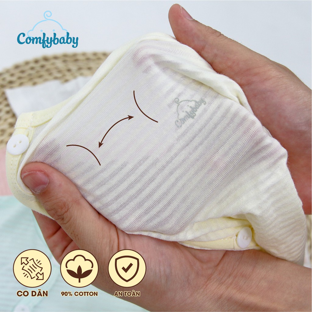 Mô tả Bộ quần áo mùa hè cho bé 100% Cotton Lụa – Comfybaby Siêu nhẹ - thoáng mát QACF22042021 size 3-12 tháng - 4