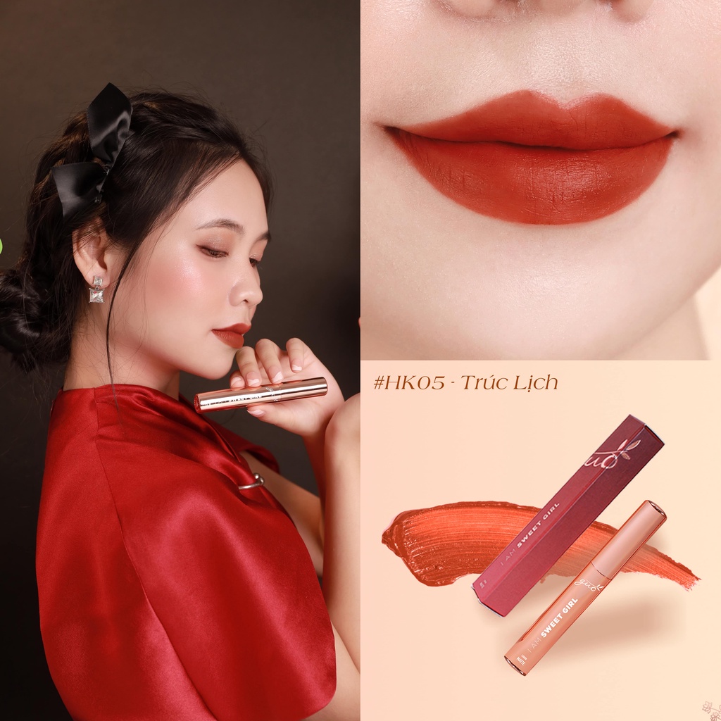 Mô tả Son Kem Bơ Lì Bền màu 8H, Làm Mờ Rãnh Môi GUO 5g - 4
