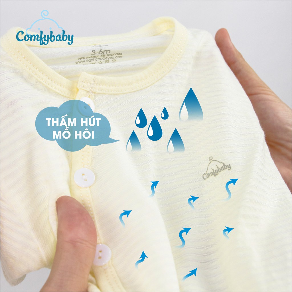 Mô tả Bộ quần áo mùa hè cho bé 100% Cotton Lụa – Comfybaby Siêu nhẹ - thoáng mát QACF22042021 size 3-12 tháng - 5
