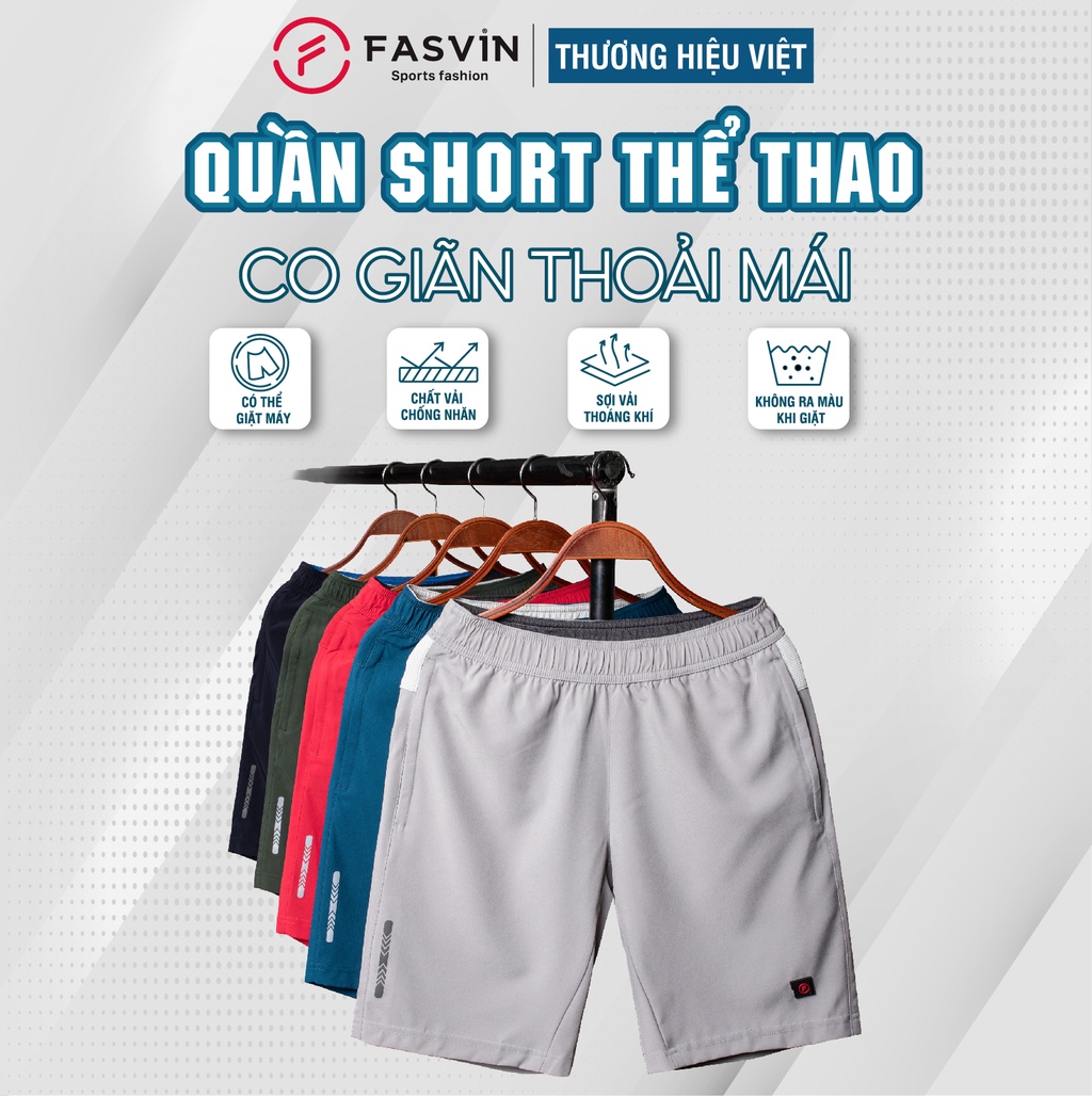 Mô tả Quần short nam FASVIN thể thao vải gió, thoải mái, chuẩn phom, siêu nhẹ Q21450.HN - 1
