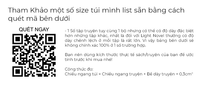 Mô tả 40-50 Túi opp Bọc Truyện dán miệng nhiều kích thước đồng giá - TABooks - 1
