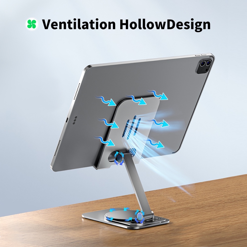 Mô tả Giá đỡ điện thoại/máy tính bảng GOOJODOQ bằng kim loại thích hợp cho iPad 10.2 7 8 9 Gen Soporte Xiaomi Samsung - 2