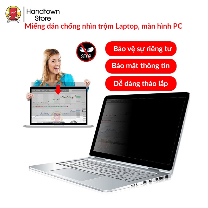 Mô tả Tấm che màn hình chống nhìn trộm laptop màn hình pc cao cấp Privacy Guard Chính Hãng Handtown - 1