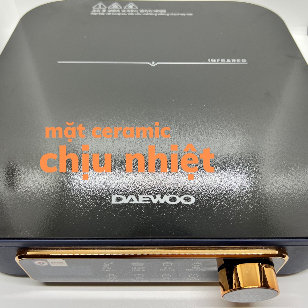 Mô tả Bếp hồng ngoại Daewoo 2200w mặt ceramic chịu nhiệt, chịu lực bền bỉ, tiện dụng, tiết kiệm diện tích DWI-2238MW DWI-2215B - 5