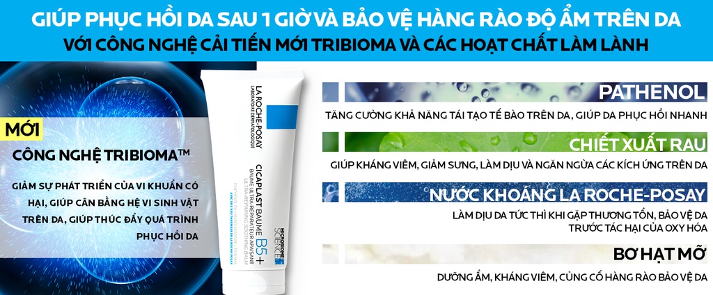 Mô tả Bộ đôi làm sạch, làm dịu và phục hồi làn da đa công dụng La Roche-Posay Cicaplast Baume B5+ 100ml - 2