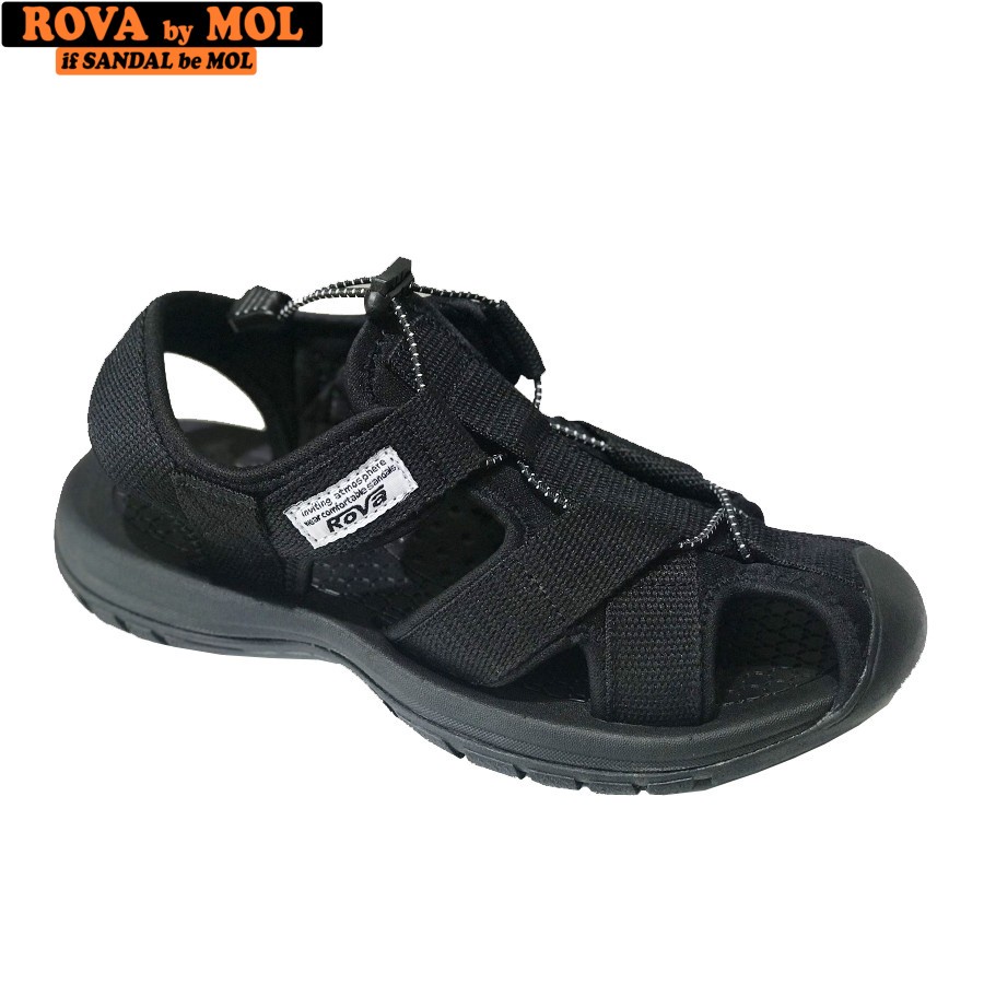 Mô tả Sandal nam Rova bít mũi RV626B màu đen có big size 44 45 | Rova RV626 - 3