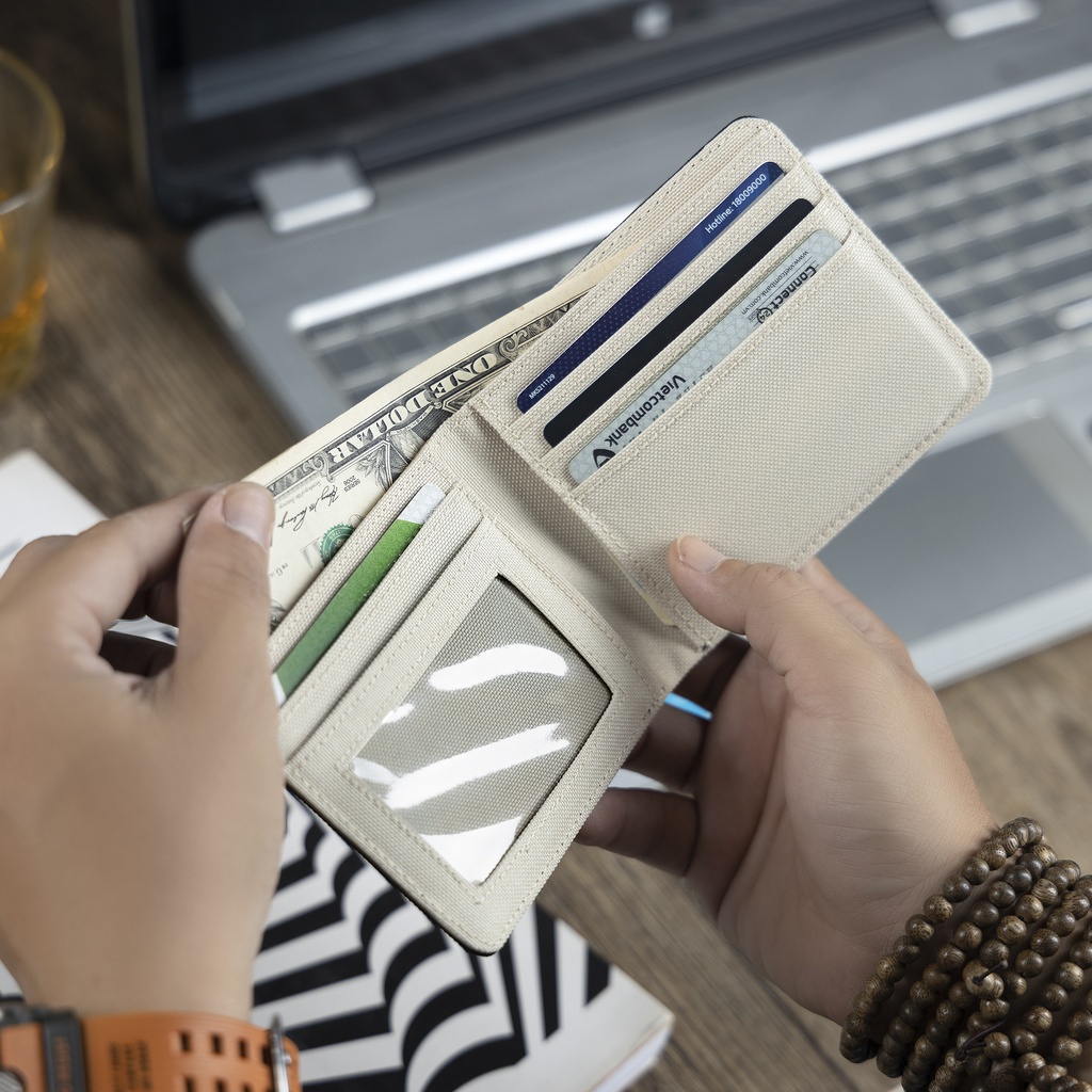 Mô tả Ví Vải Đứng MISTER WALLET Canvas Nam Nữ Siêu Bền Đẹp Trượt Nước Unisex | Local Brand M STUDIO - 6