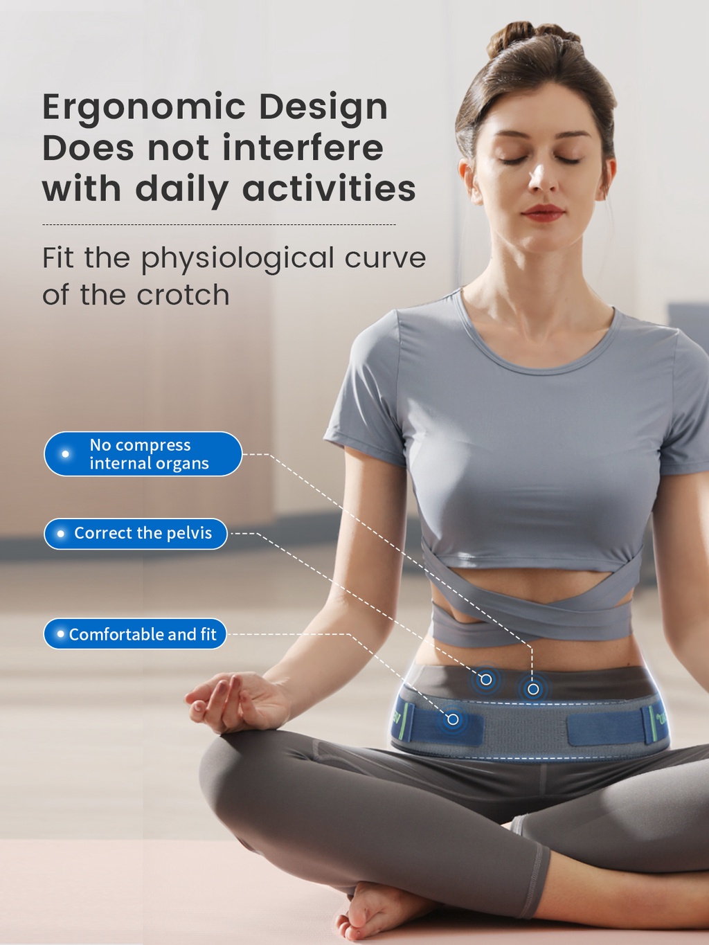Mô tả VELPEAU Sacroiliac Belt Đai Si Hỗ Trợ Lưng Dưới Si Khớp Xương Chậu Hông Và Đau Thần Kinh Tọa Đai Trochanter Hỗ Trợ Bà Bầu Khi Mang Thai- Có Thể Điều Chỉnh Chống Trơn Trượt & Chống Vón - 8