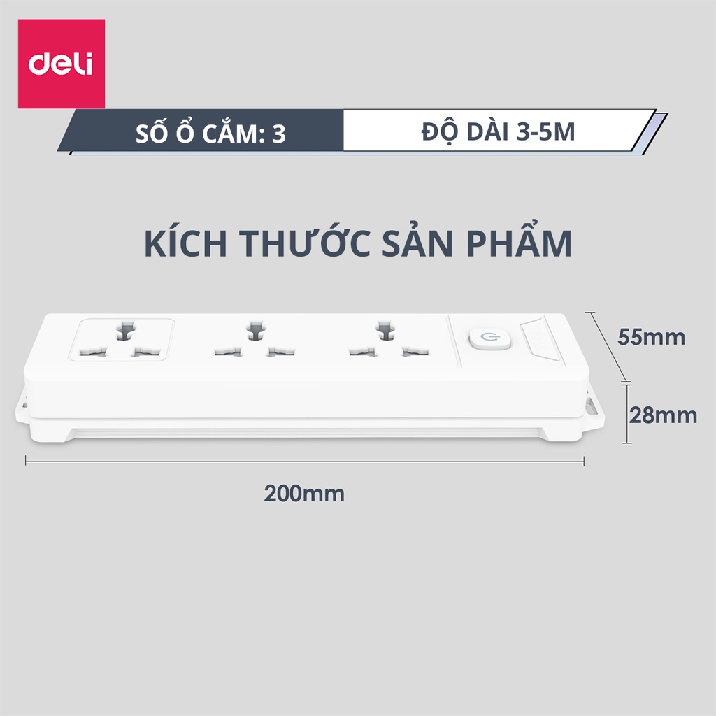 Ổ điện DELI bền bỉ