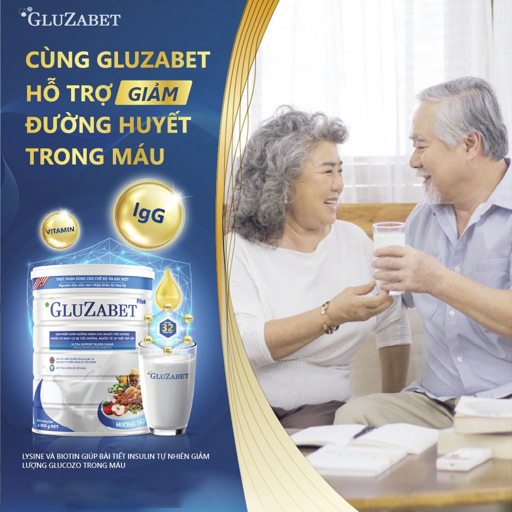 Mô tả COMBO 2 LON 800G TIẾT KIỆM  - Gluzabet Chuyên Dùng Cho Người Tiểu Đường, Ổn Định Đường Huyết, Ngăn Ngừa Biến Chứng - 4