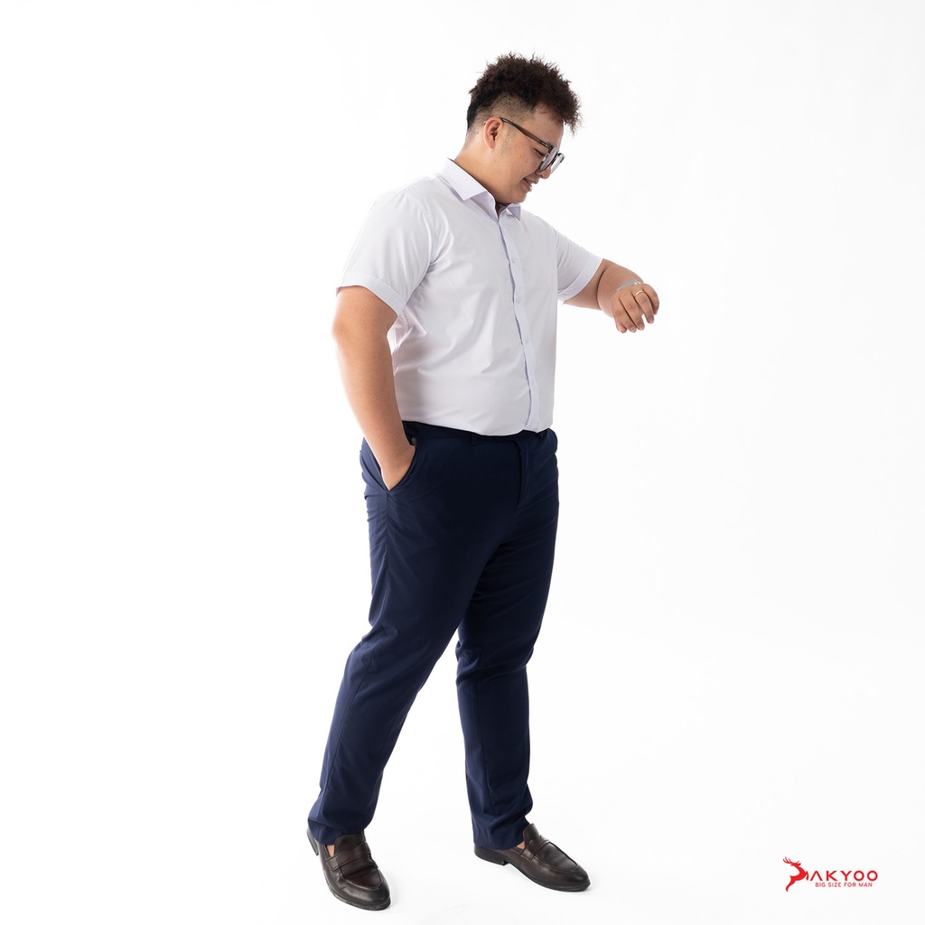 Mô tả Áo Sơ Mi Ngắn Tay Bigsize Nam 80-140kg AKYOO Cao Cấp, Không Bai Mờ, Không Gây Khó Chịu Khi Mặc -SM TAY NGAN - 3