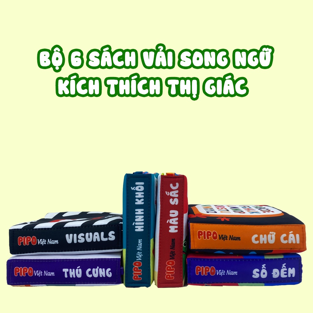 Mô tả Sách vải sơ sinh PiPoVietnam chủ đề Thú cưng an toàn cho bé - 1