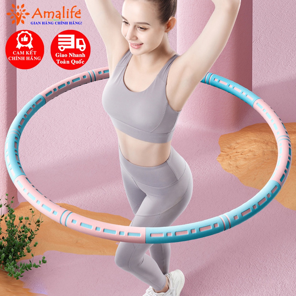 Mô tả Vòng Lắc Eo Giảm Mỡ Bụng Lõi Thép Không Gỉ Tập Bụng Thon Massage Điều Chỉnh Được Trọng Lượng Hãng Amalife - 3
