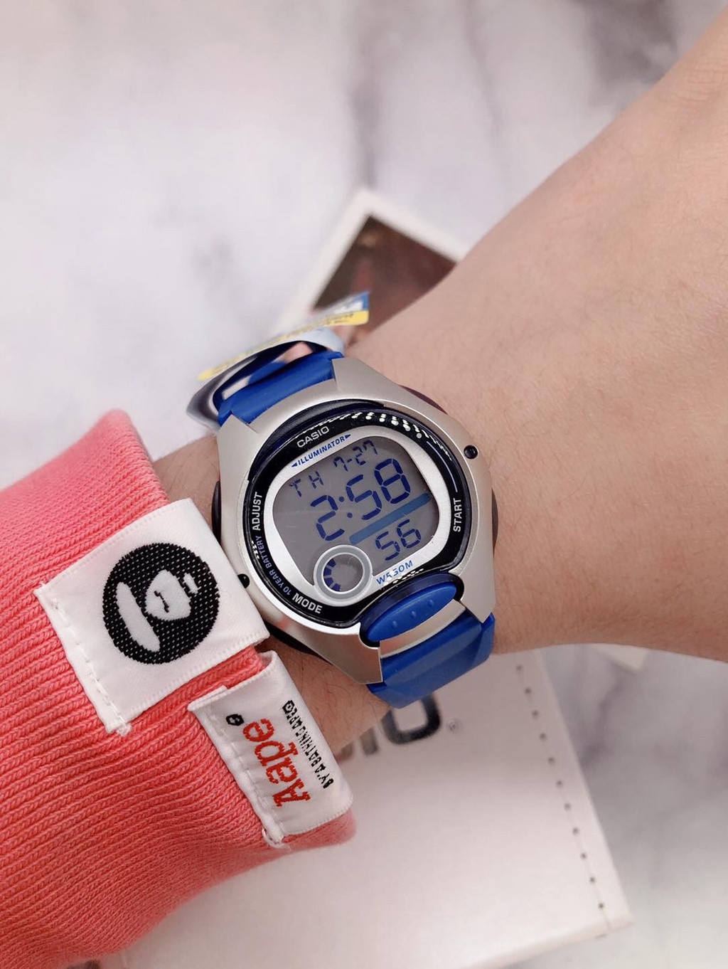 Mô tả Đồng Hồ Casio Trẻ Em Điện Tử LW-200-2AVDF Mặt Tròn Dây Cao Su Chính Hãng - 1