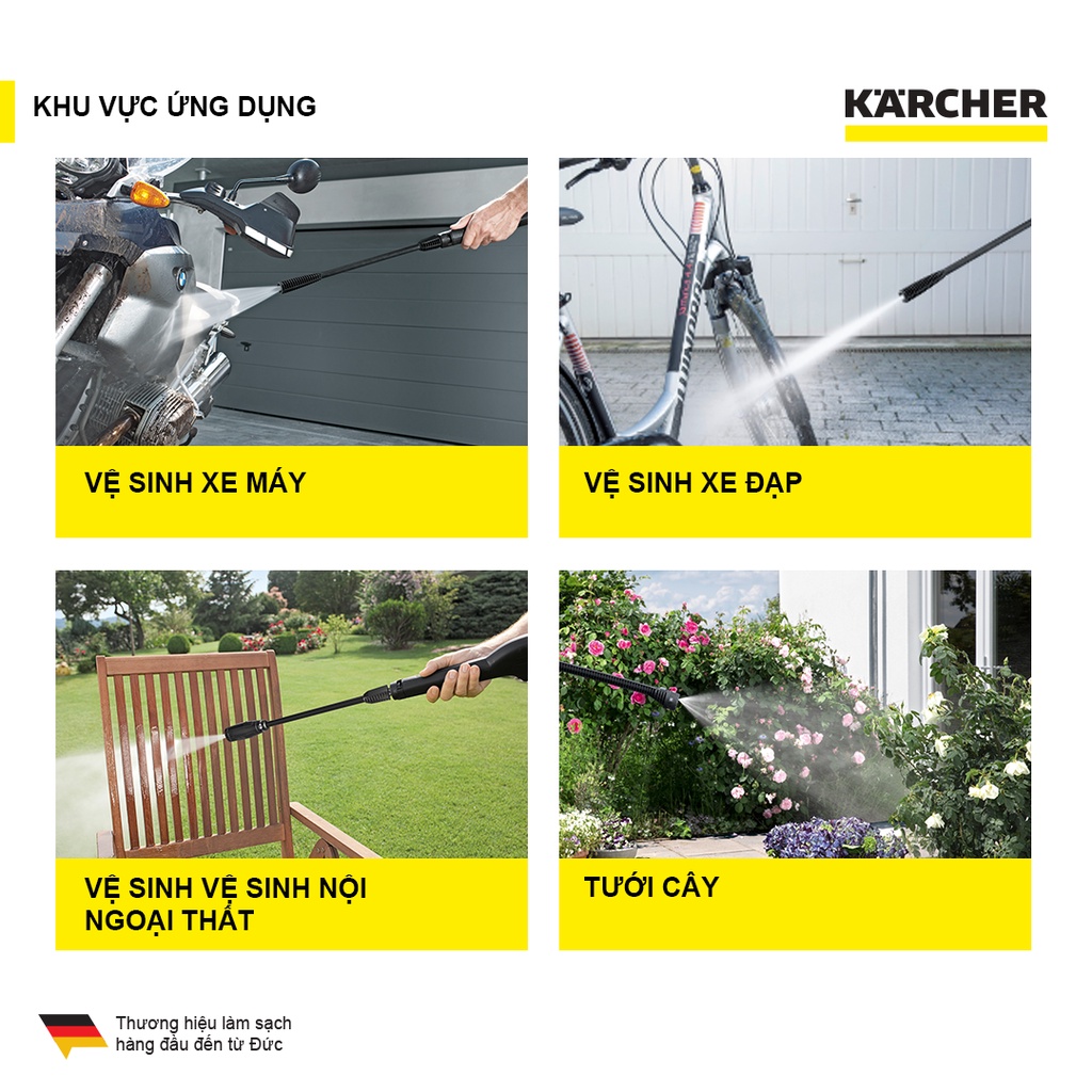 Mô tả Combo Máy xịt rửa xe Karcher K2 Classic và dây cấp nước 1.5 m - 7