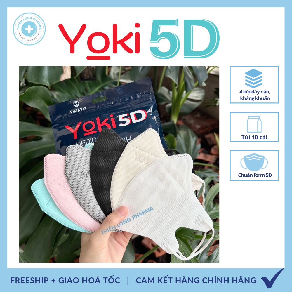 [Thùng 300Cái] Khẩu trang 5D Mask Yoki 4 lớp kháng khuẩn siêu dày chuẩn ...
