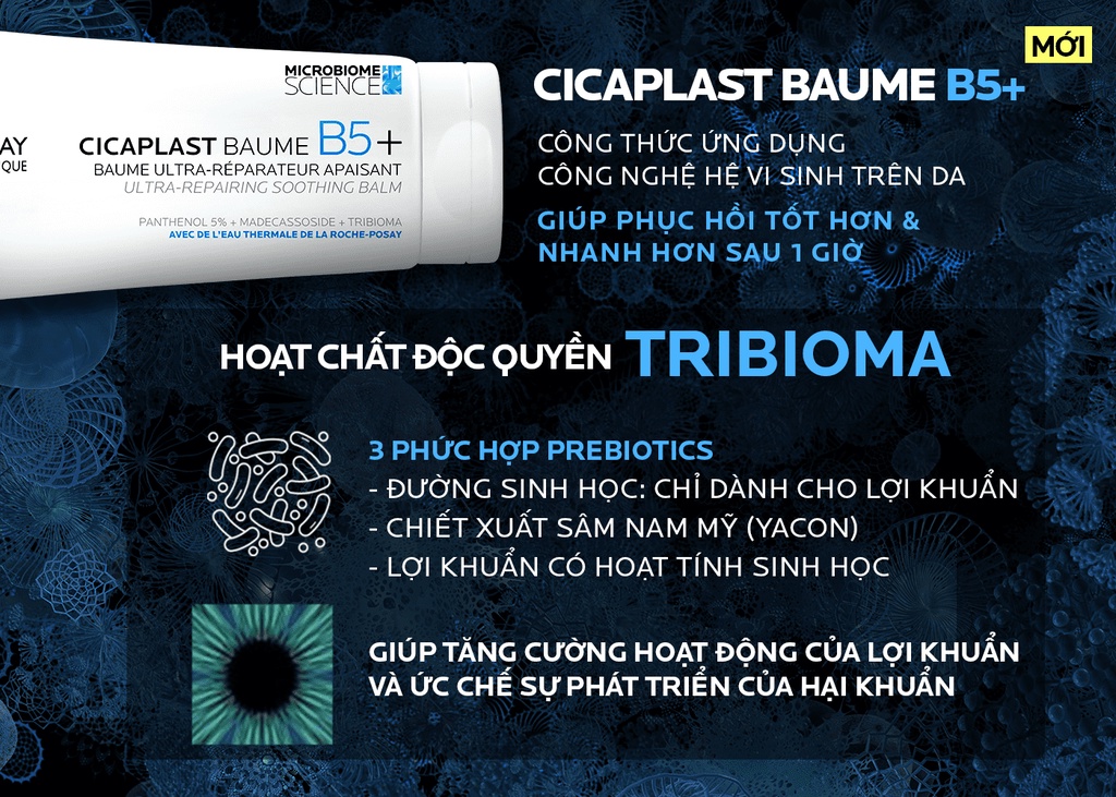 Mô tả Bộ đôi làm sạch, làm dịu và phục hồi làn da đa công dụng La Roche-Posay Cicaplast Baume B5+ 100ml - 1