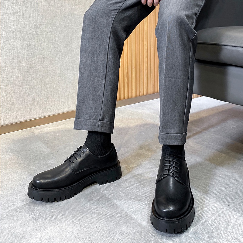 Mô tả Giày chunky derby INICHI G1112 da lì đế cao 5cm - 2