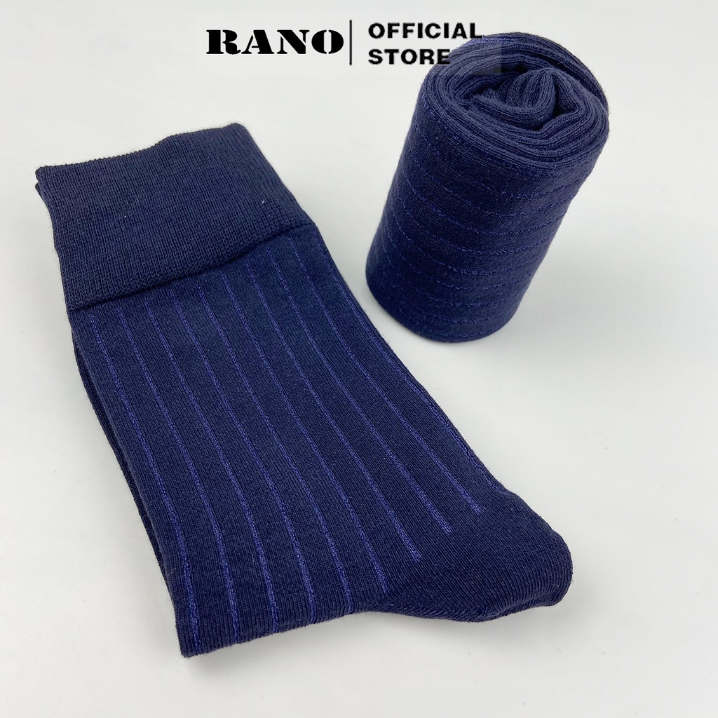 Mô tả Set 5 đôi tất vớ nam công sở giày tây gân trơn RANO cotton cao cấp nhiều màu trắng xám nâu xanh đen GAN_TRON - 3